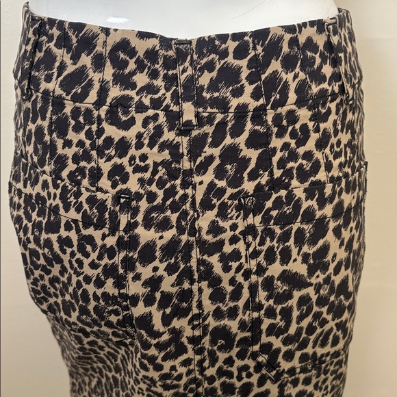 Maeve by Anthropologie Colette Leopard Cheetah Animal Print Midi Skirt w Pockets - Picture 5 of 9